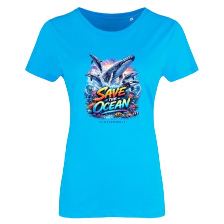 Damen-T-Shirt - Sace The Ocean von Flossenwelt